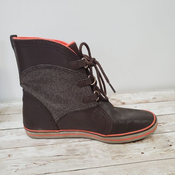 Nike Carico Boots Mid LTR 2012 LaceUps Brown Orange Womens Size 7.5 - 530910 010 - Picture 3 of 11